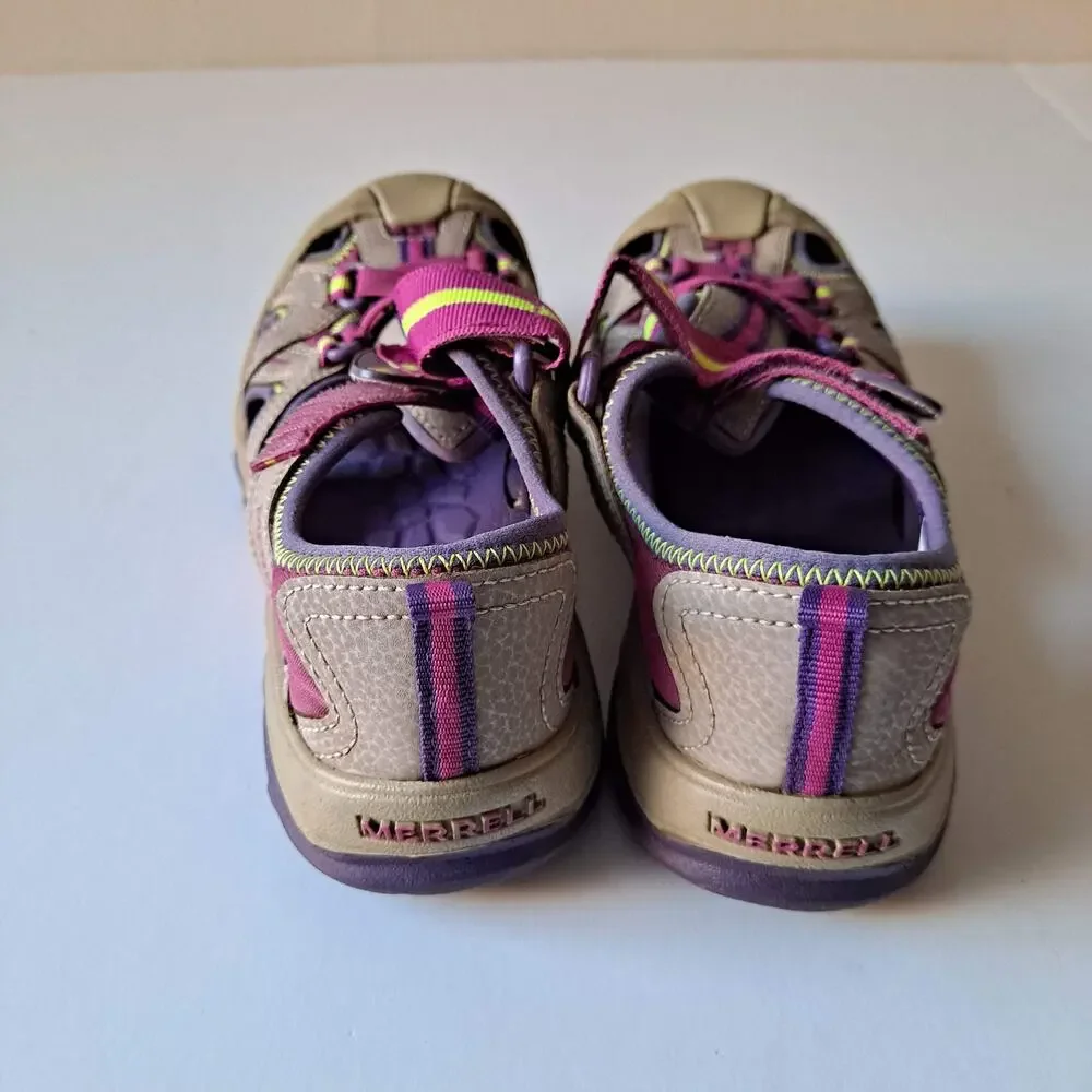 Merrell Tan / Taupe, Pink & Purple Kids Hydro Water Sandals - Size 3M